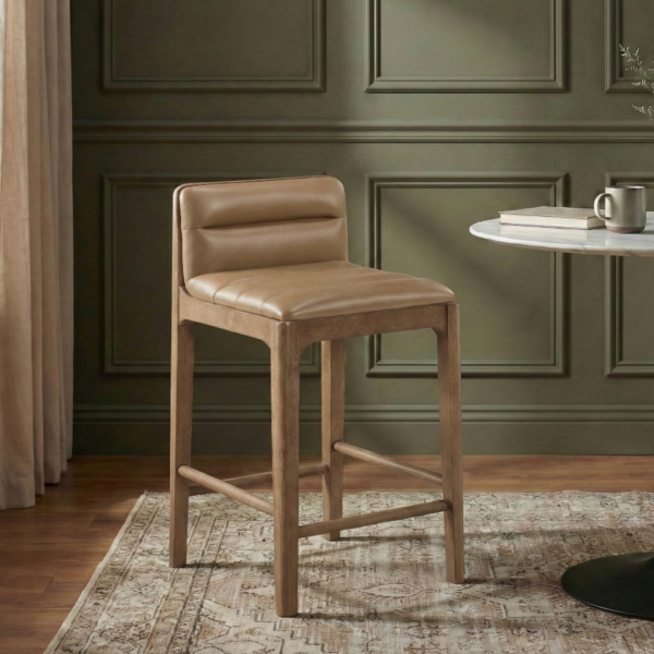 Ellis Vegan Leather Upholstered Counter Stool
