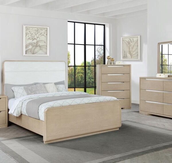 COASTER LADERA 5-PIECE QUEEN BEDROOM SET LIGHT ELM