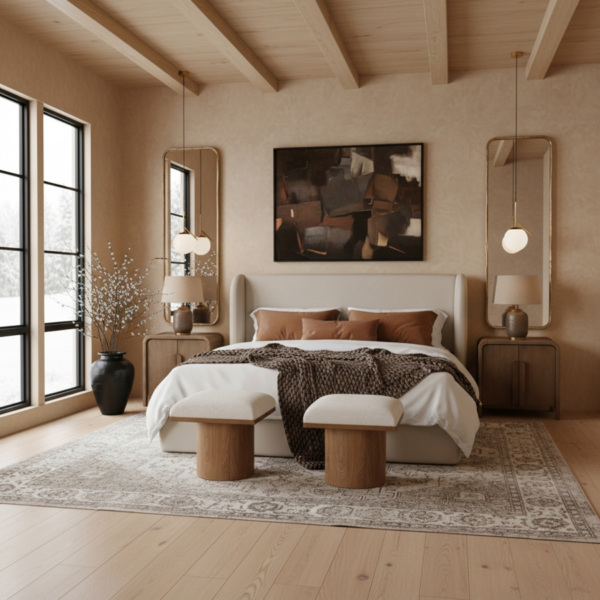 MERIDIAN Warby Vegan Leather Upholstered Bed