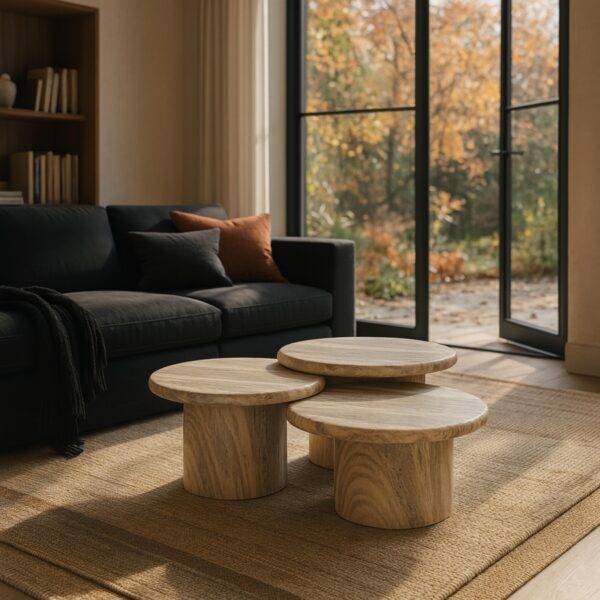 Emara Concrete And Fiberglass 3-pc Coffee Table