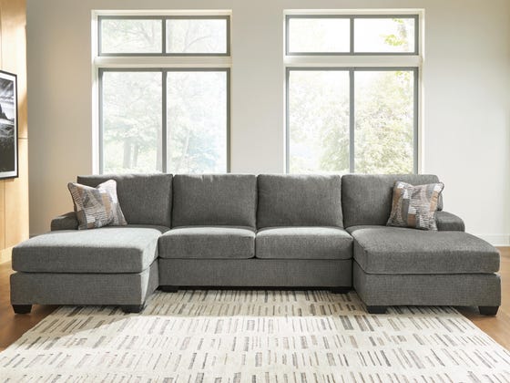 ASHELY Clarington 3-Piece Sectional with Double Chaise