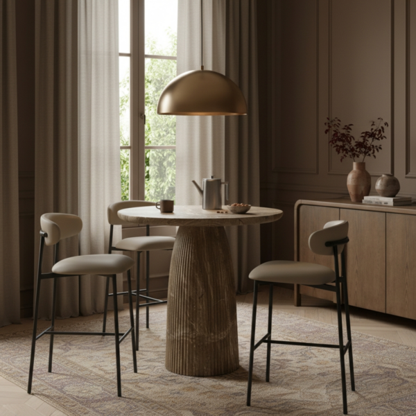 Lupita Vegan Leather Upholstered Bar Stool