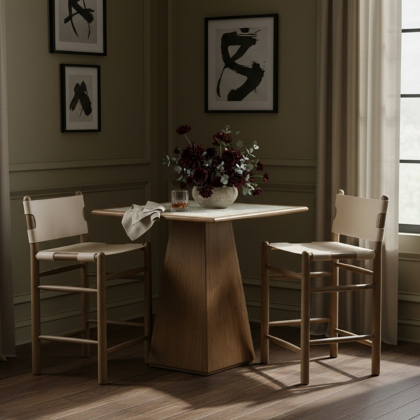 Santos Vegan Leather Upholstered Bar Stool