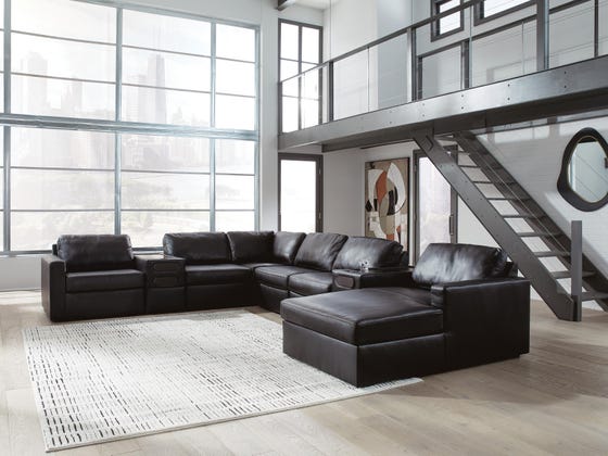 ASHELY Modmax II 8-Piece Sectional with Chaise and Audio Consoles