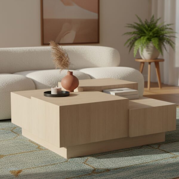 Mateo Oak Veneer Coffee Table