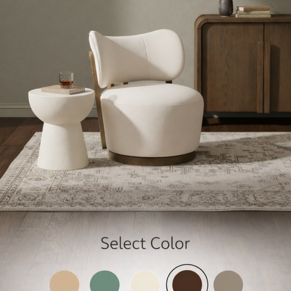 Elara Velvet Upholstered Swivel Chair