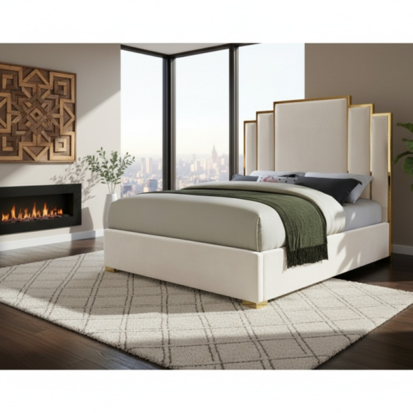 MERIDIAN Hugo Velvet Upholstered Bed