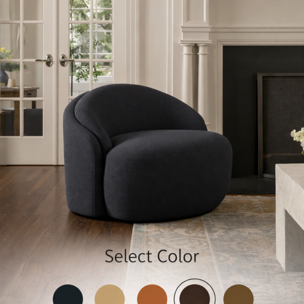 Caspian Chenille Fabric Upholstered Accent Chair