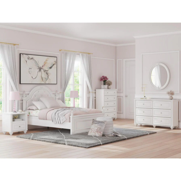 ASHLEY Kozlani 4 Pcs Bredroom Set Matte White