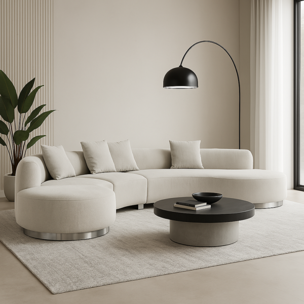 STANZA Brickell Contemporary Sofa Cream