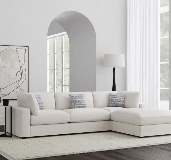 COASTER SERENE 4-PIECE UPHOLSTERED MODULAR SECTIONAL SOFA BEIGE