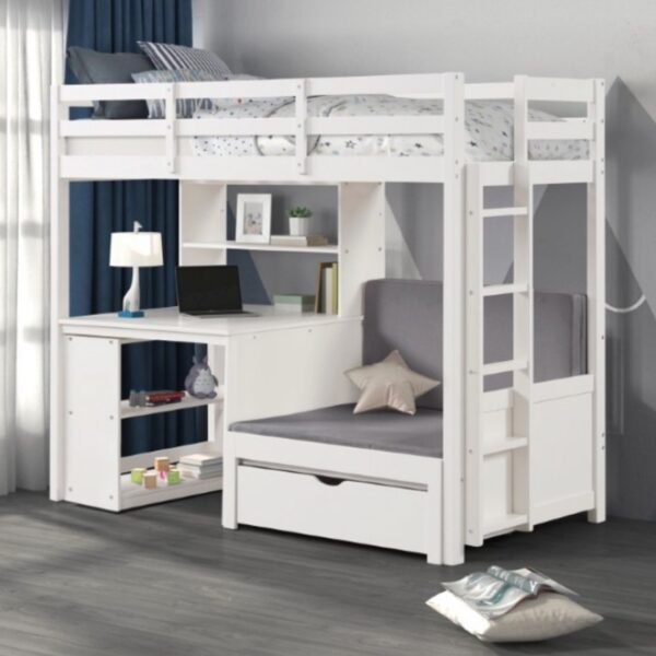 FOA Matteo Workstation Loft Bed