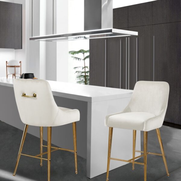 Owen Velvet Upholstered Counter Stool