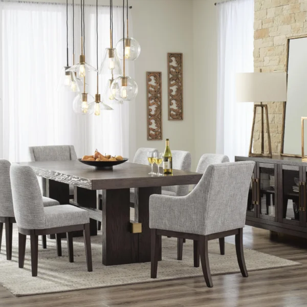 Burkhaus Rectangular Dining Room Extension Table 9 pcs